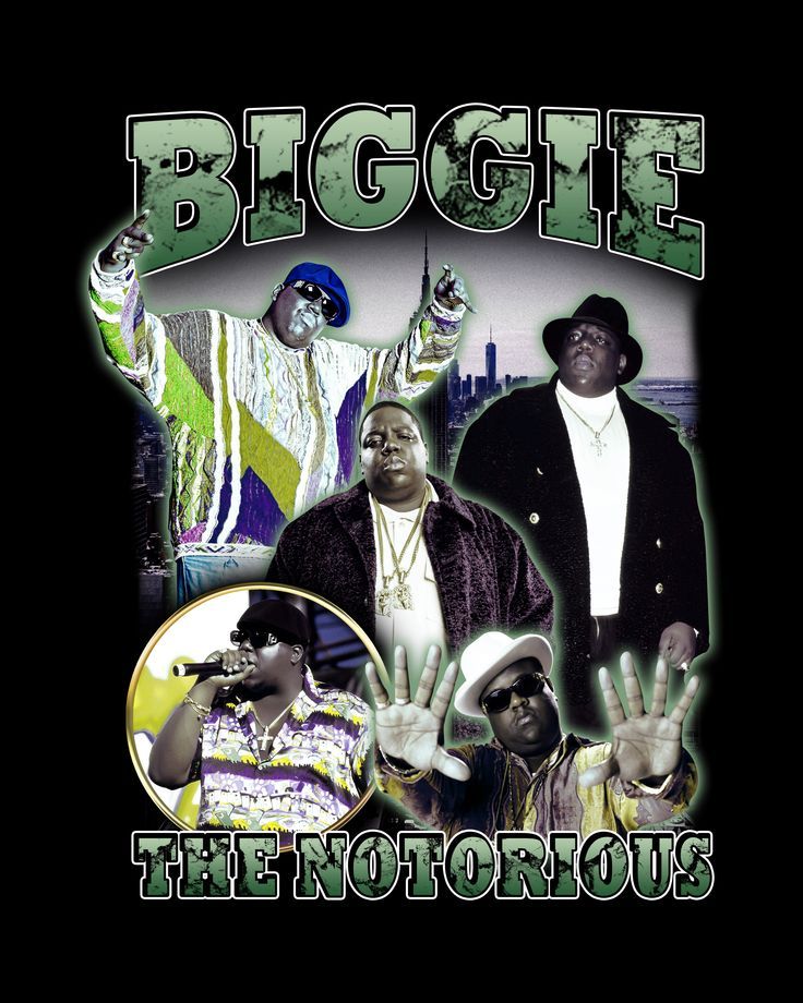 BIGGIE SMALLS Vintage Rap Style