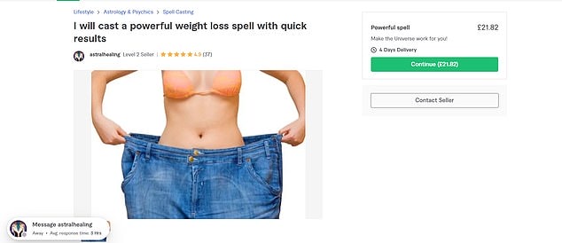 Fiverr user astralhealing offered to use Wiccan magic to help people shed excess pounds for nearly £22 - The Witches Selling 'healing Spells' For Cancer And Obesity