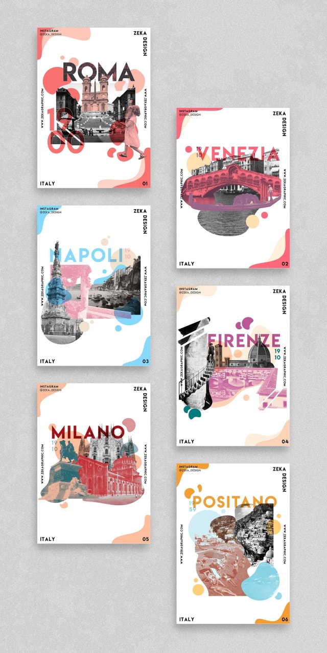 Italy Poster Design Project Graphic Design Inspiration By Zeka Design