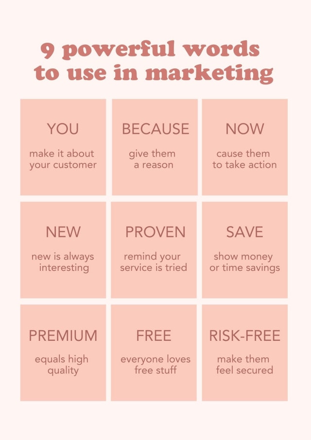 Words To Use In Marketing | Social Media & Marketing Tips