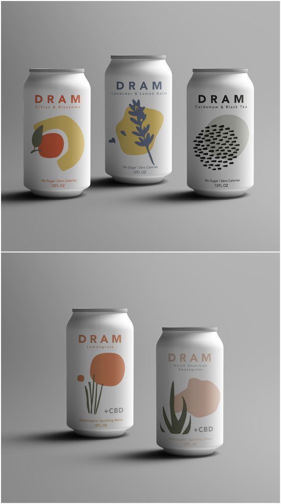 Minimalist Packaging Design - DRAM Cans