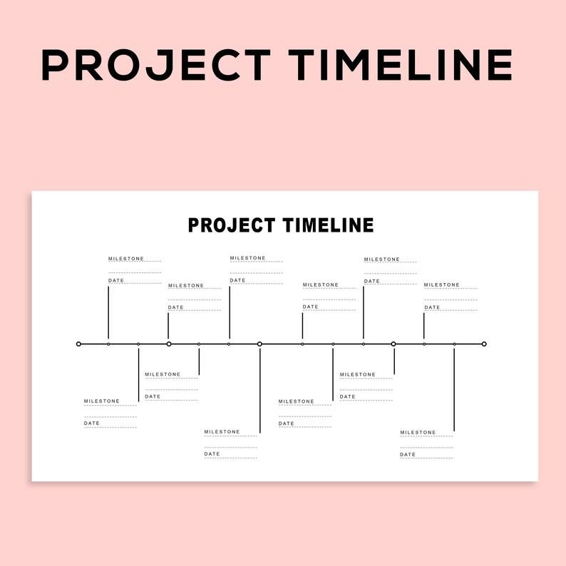Project Management Milestone Timeline Charts And Project - Etsy