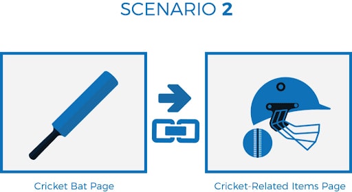 Scenario 2: Cricket Bat Page linking to Cricket Related Items Page - What Is Link Juice And How To Get More Of It: Part 2